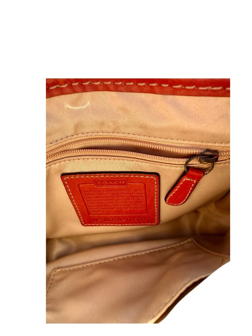 Vintage Y2K Coach Bleecker Legacy Flap Bag Signature Canvas Red Orange 11434